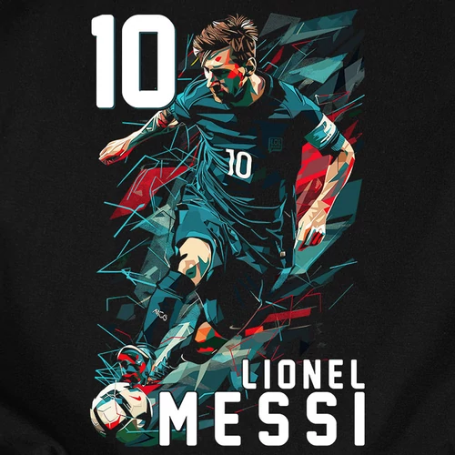 Lionel Messi szurkolói gyerek póló (B_Fekete)