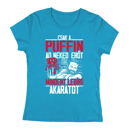 Puffin ad erőt női póló (Türkiz)