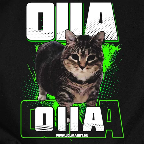 Oiia oiia cat női póló (B_fekete)