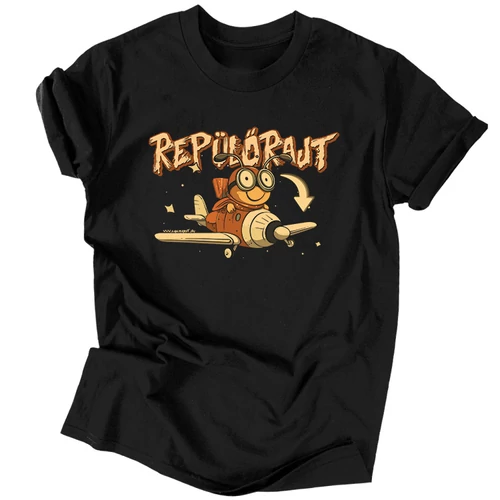 Repülőrajt férfi póló (Fekete)