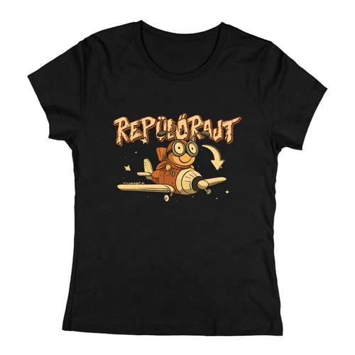 Repülőrajt női póló (Fekete)