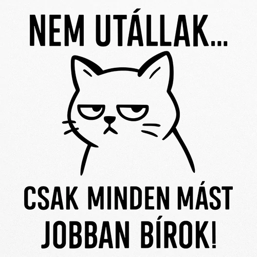 Nem utállak fém bögre (B_Fehér)