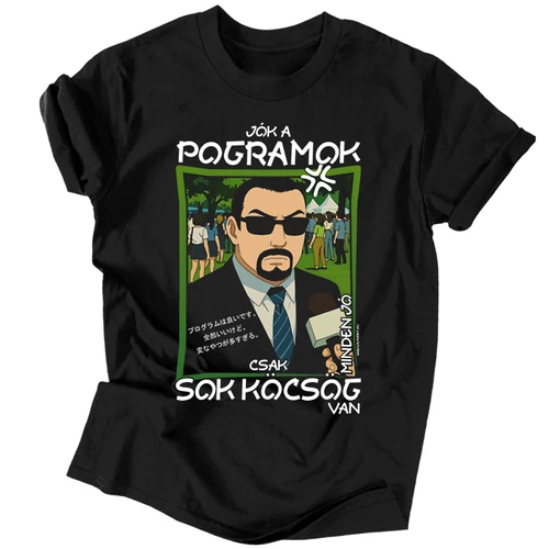 Jók a pogramok  | Animeme póló (Fekete)