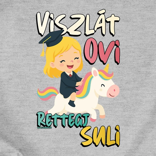 Viszlát ovi - kislányos gyerek póló (B_szürke)