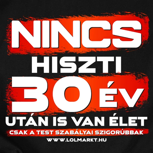 Nincs hiszti póló (B_fekete)