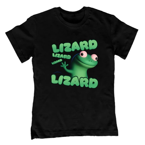 Lizard  gyerek póló (Fekete)