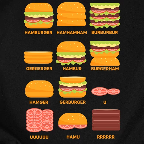 Hamburger póló (B_fekete)