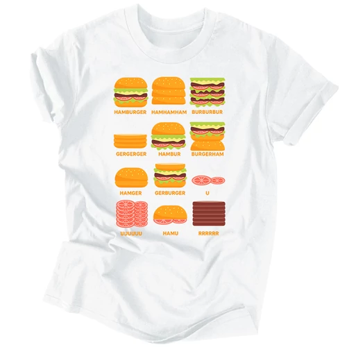 Hamburger póló (Fehér)