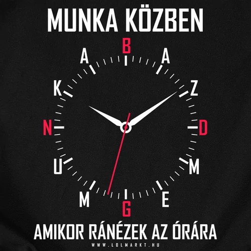 Ránézek az órára póló (B_fekete)