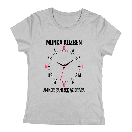 Ránézek az órára póló (Szürke)
