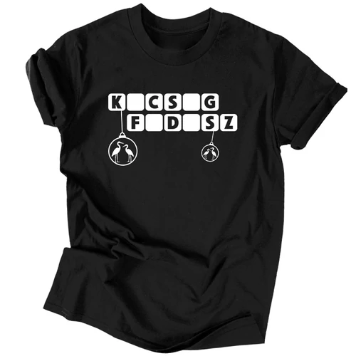 Kócsag fadísz póló (Fekete)