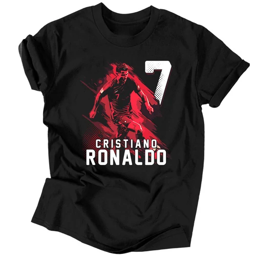 Cristiano Ronaldo férfi póló (Fekete)