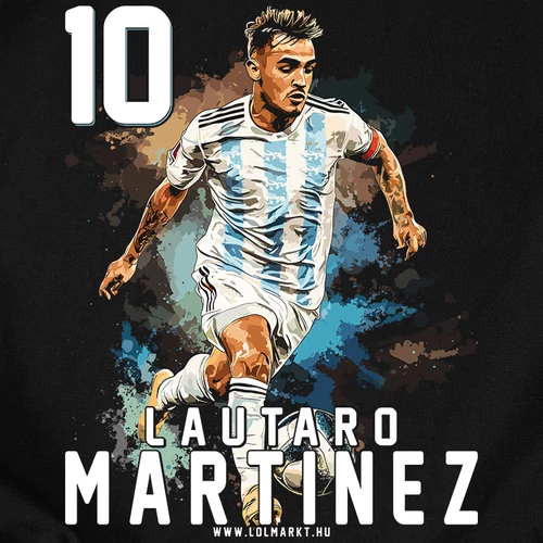 Lautaro Martinez férfi póló (B_fekete)