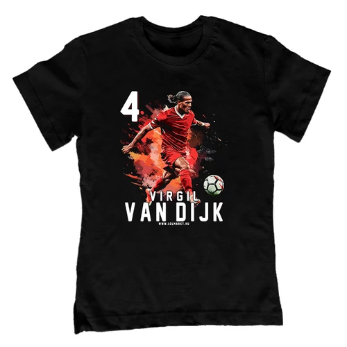 Virgil van Dijk gyerek póló (Fekete)