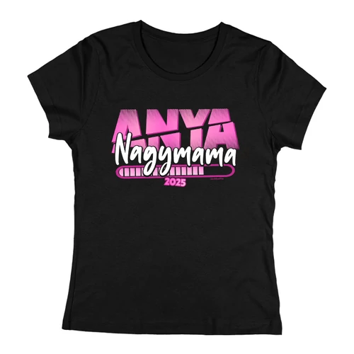 Nagymama 2025 női póló (Fekete)