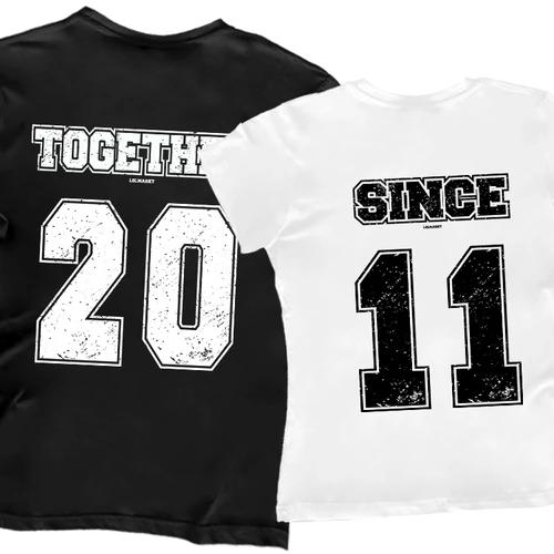 Together Since póló szett (Fekete-Fehér)