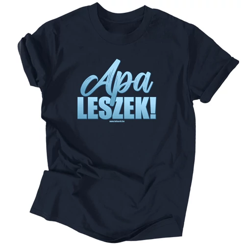 Apa leszek! férfi póló (Sötétkék)