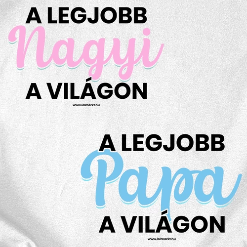 A legjobb Nagyi/Papa a világon szett előnézeti kép (b_Sötétkék)