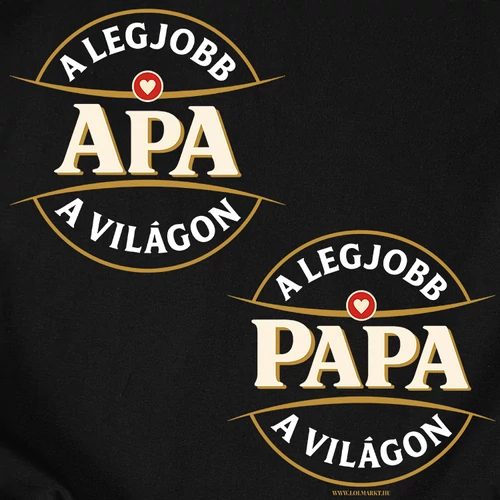 Legjobb apa/papa póló (B_Fekete)
