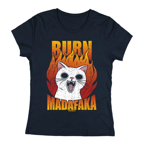 Burn madafaka póló (Fekete)