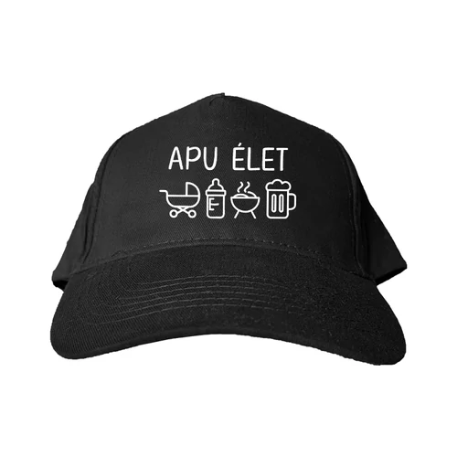 Apu élet/Anyu éle baseball sapka (Fekete)
