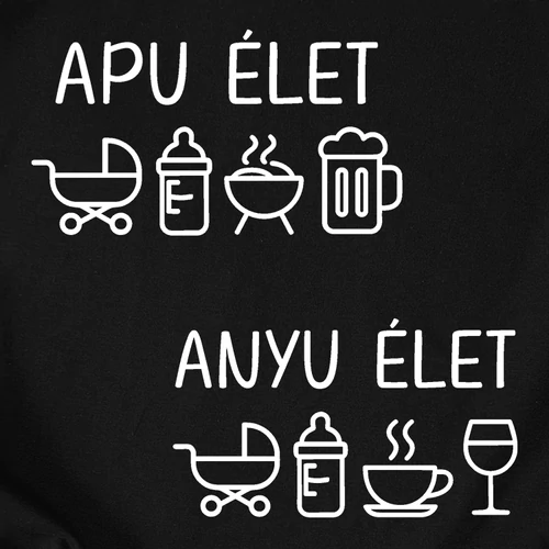 Apu élet/Anyu élet  baseball sapka (B_fekete)