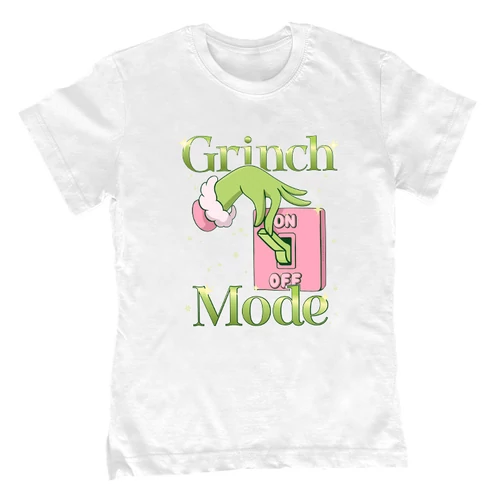 Grinch mode on gyerek póló (Fehér)