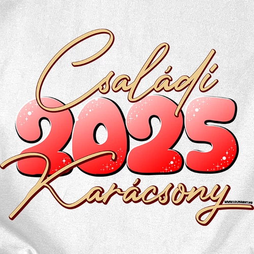 Családi karácsony 2025 családi póló szett (Fehér)
