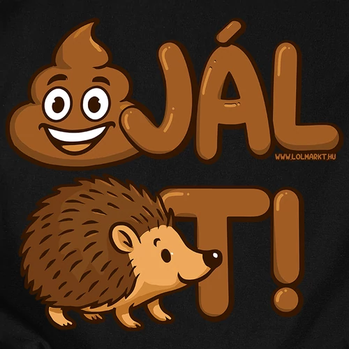 Szarjál sünt póló (B_fekete)
