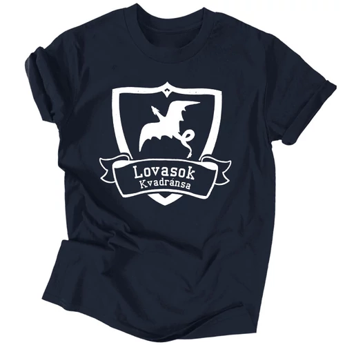 Lovasok Kvadránsa - Fourth wing férfi póló (Sötétkék)