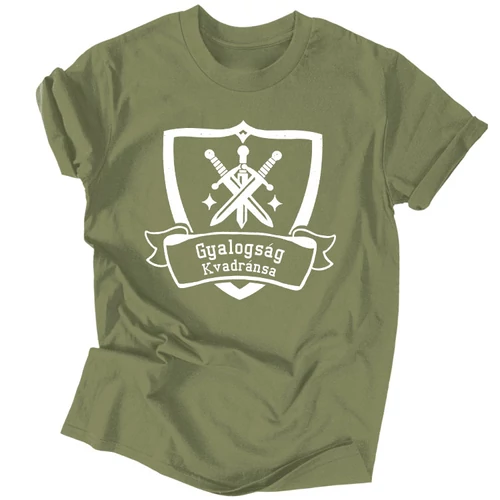Gyalogság Kvadránsa - Fourth wing férfi póló (Military)