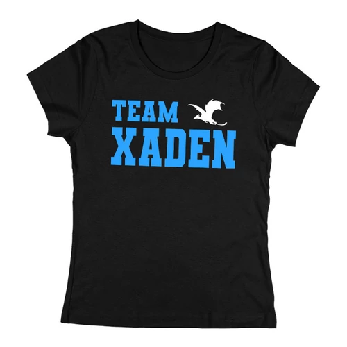 Fourth wing - Team Xaden női póló (Fekete)
