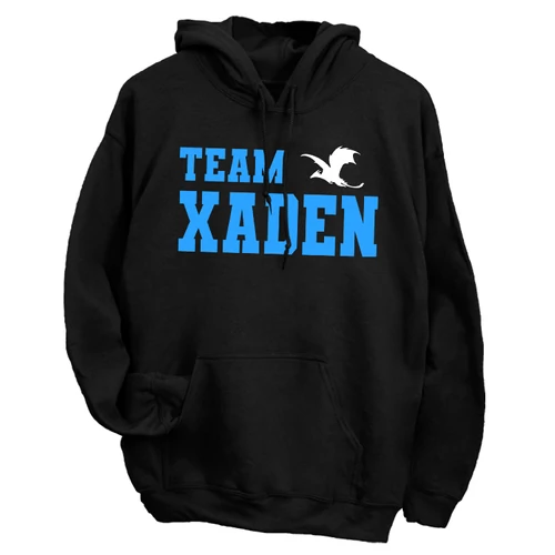 Fourth wing - Team Xaden unisex kapucnis pulcsi (Fekete)