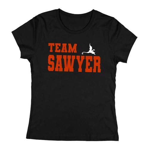 Fourth wing - Team Sawyer női póló (Fekete)