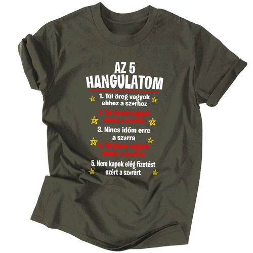 Az 5 hangulatom férfi póló (Grafit)