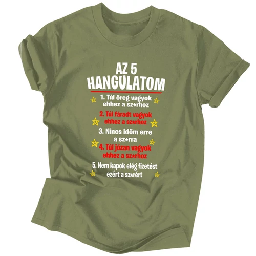 Az 5 hangulatom férfi póló (Military)