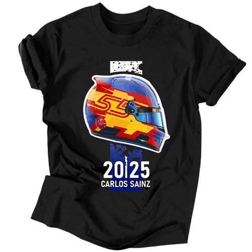 Carlos Sainz Helmet 2025 férfi póló (Fekete)