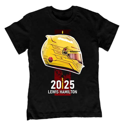 Lewis Hamilton Helmet 2025 női póló (Fekete)