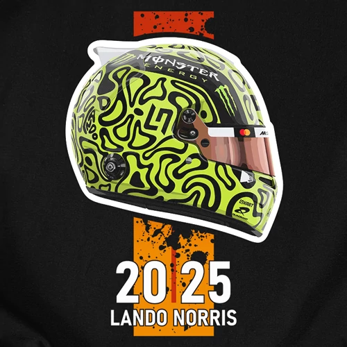 Lando Norris Helmet 2025 férfi póló (B_fekete)