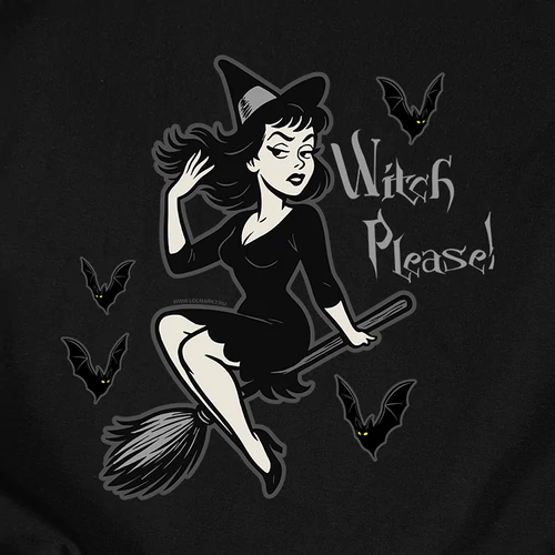 Witch please női póló (B_Fekete)
