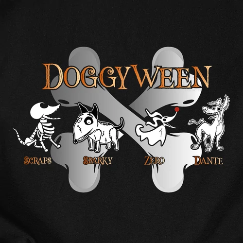 Doggyween női póló (B_Fekete)
