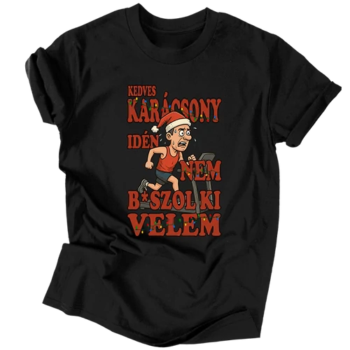 Kedves Karácsony póló (Fekete)