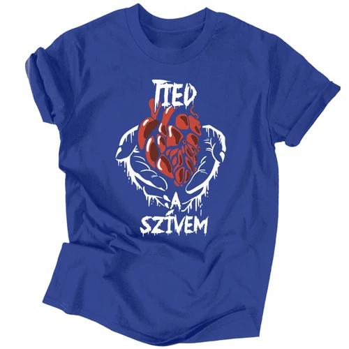 Tied a szívem férfi póló (Királykék)