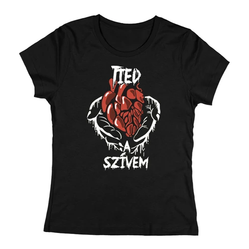 Tied a szívem női póló (Fekete)