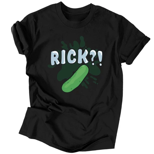 Uborka Rick férfi póló (Fekete)