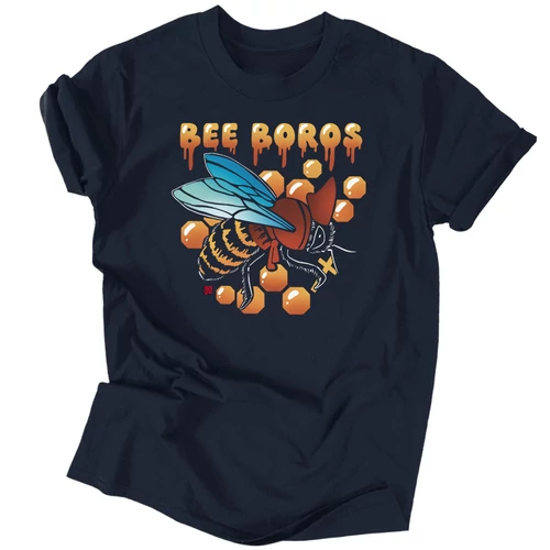 Bee Boros férfi póló (Sötétkék)