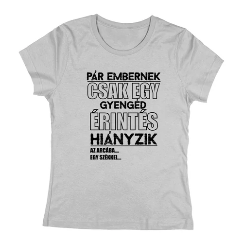 Gyengéd érintés póló (szürke)