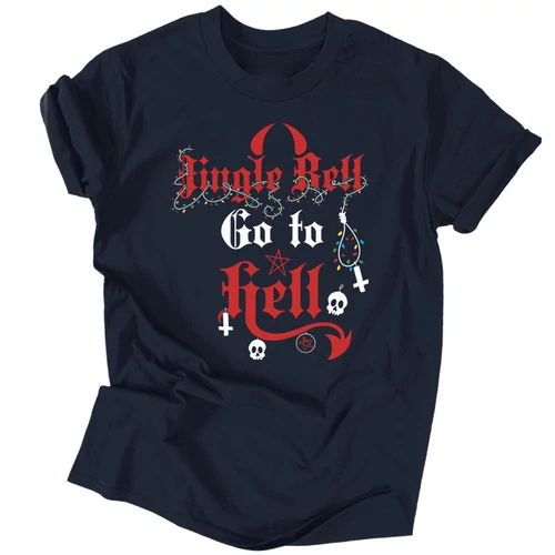 Jingle Bell, Go To Hell póló (Sötétkék)