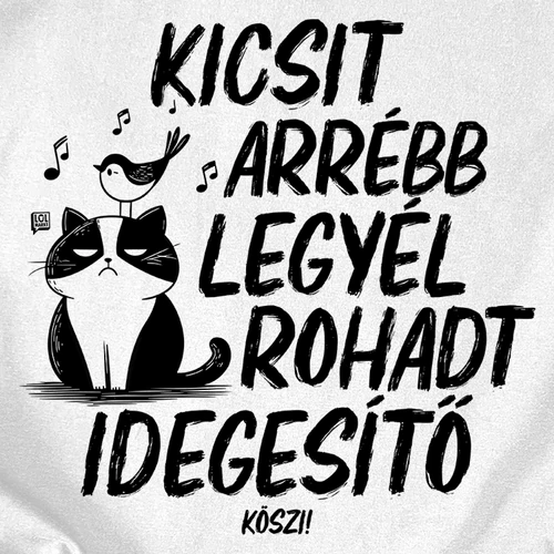 Kicsit arrébb legyél pulóver (B_Fehér)