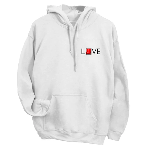 Live/Love pulóver (Fehér)
